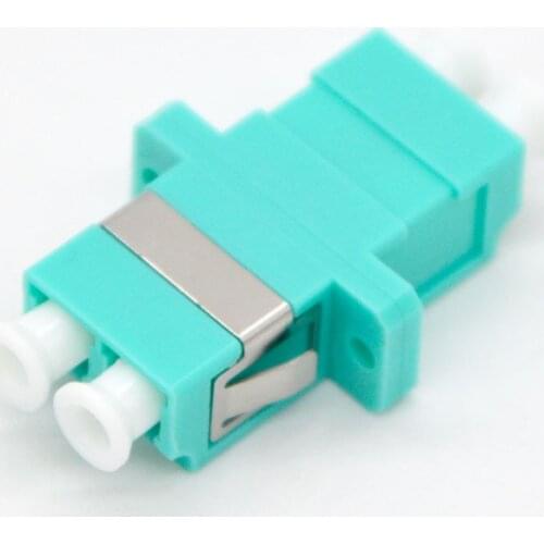 100pcs New Optic Fiber Adapter Connector LC OM3 Single Mode Fiber Optic Coupler Flange Connector Free Shipping To Brazil