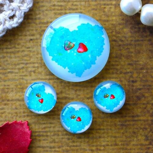 12mm 25mm 14mm 16mm 18mm 20mm Photo Glass Cabochons Round Cameo Set Handmade Settings Stone Heart 07