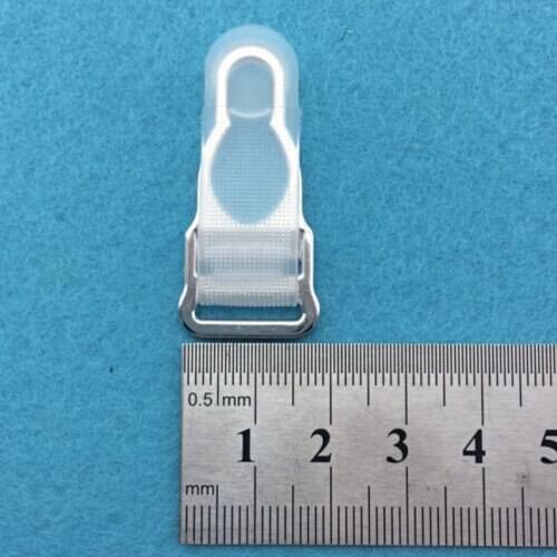 120 pcs/pack 1.4cm DIY Garter clip Silver Metal+ Transparent PP Quilting Craft Sewing Knitting Garment Clips Handmade material