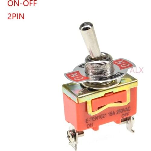 2PCS E-TEN1021 1021 2PIN Toggle Switch ON-OFF rocker power switches 15A 250V