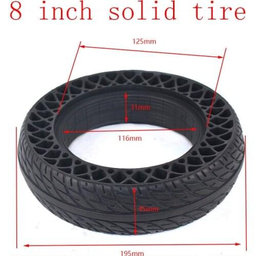 8-inch honeycomb solid tire,tubeless tyre thickening and wear resistance tyre for electric scooter, electric balancing car