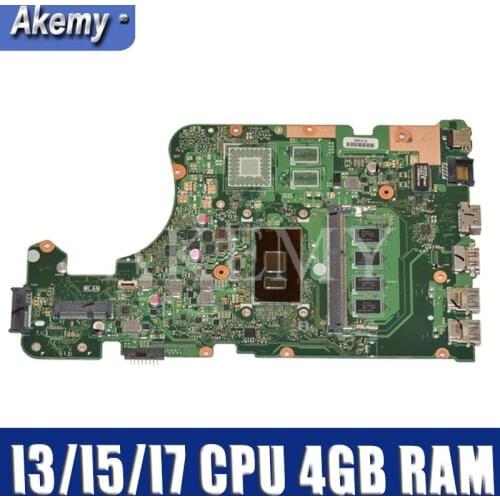 Akemy For Asus X555UAB X555UJ X555UF X555UQ X555UB A555U K555F F555U laptop motherboard 4GB RAM tested 100% original mainboard