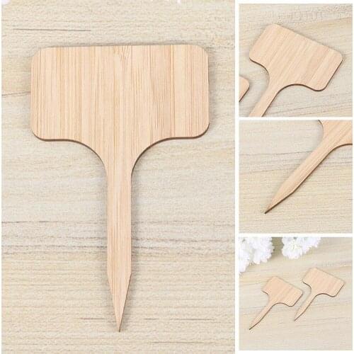 Newest 3 Size Type Bamboo Labels Plant Eco-friendly Wooden Plant Sign Garden Tags Markers for Potted Seed Flowers Herbs Tools