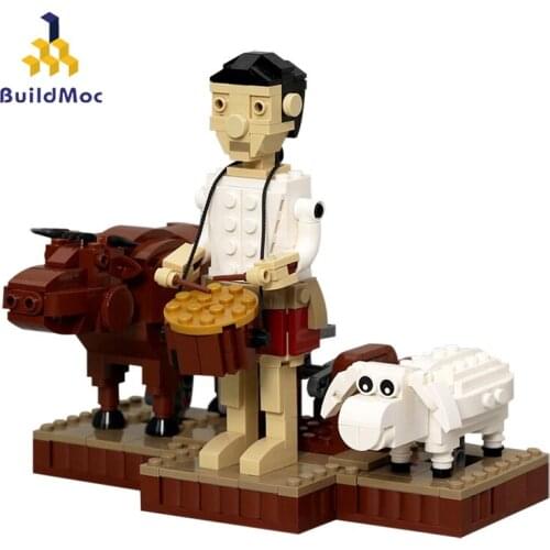 Buildmoc Little Drummer Boy Creator Building Block Model Ideas Music Drummer Country Animal Friends Moc Series Toys Kids Gifts