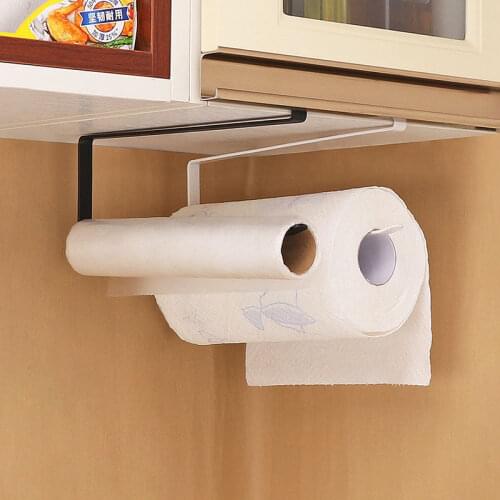 Kitchen Tissue Holder Bathroom Toilet Paper Holder Kitchen Cabinet Door Storage Box Bracket Cabinet Fresh-Keeping Bag Storage