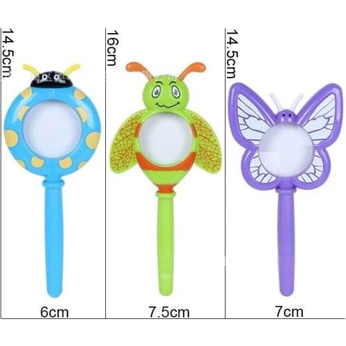 Children Toy Handheld Acrylic Lens Hand Magnifier Kids Bee Shape Magnifying Glass Loupe
