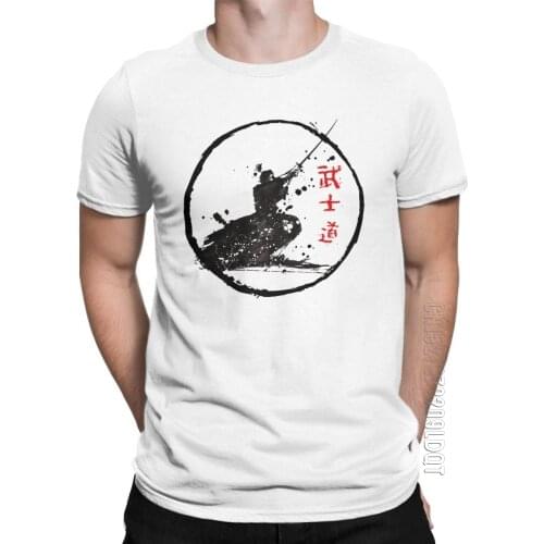 Samurai Fighting Sekiro Shadows Die Twice T Shirt Men Cotton T-Shirt Round Collar Game Japanese Basic Tees Male Tshirt Big Size