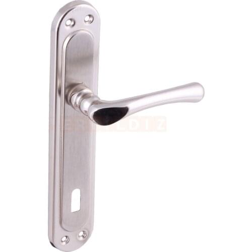 Hira Kumru Hair Nickel Satin Room Door Handle