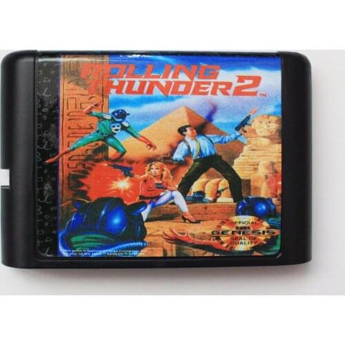 Rolling Thunder 2 16 bit SEGA MD Game Card For Sega Mega Drive For Genesis