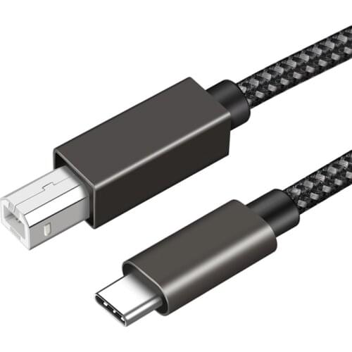 USB C to USB B 2.0 Printer Cable Braided Printer Scanner Cord for MacBook Pro Air Epson HP Canon Brother Samsung Printer Scanner