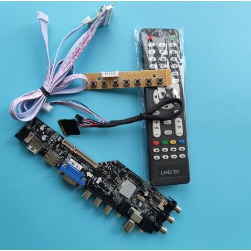 Kit for B156XW02 V.0/V.3/V.4/V.6/V.7 HDMI remote 1366X768 40pin LVDS Controller board digital DVB-T signal LED TV VGA USB 15.6"