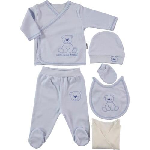 Kujju Combed 6'lı The Zibin Set Newborn blue baby girl male baby newborn 2021 high quality