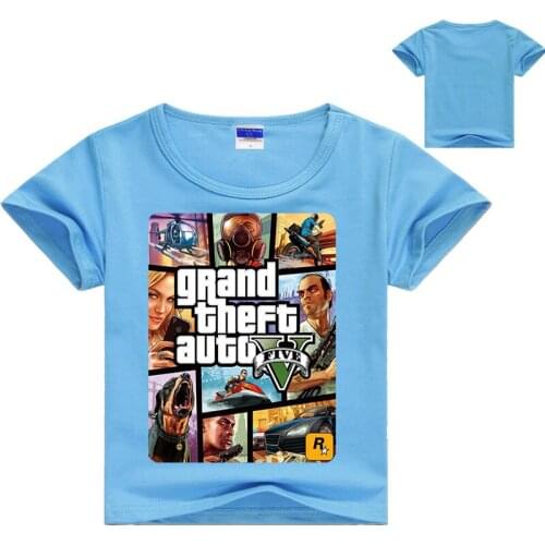 Summer Kids Boys Girls T Shirt 1 gta T-Shirt gta Street Fight Long with gta 5 clothes Children Tees Short Sleeve Kids clothing