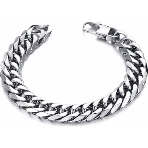 Men jewelry stainless steel bracelet luxury thick bracelet chain fashion charm bracelets bangles pulseiras gifts wholesale