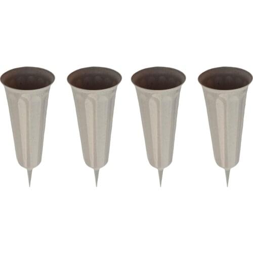 4Pcs Cemetery Vase Set Cemetery Grave Cone Vase-Memorial Vases for Fresh/Artificial Flowers