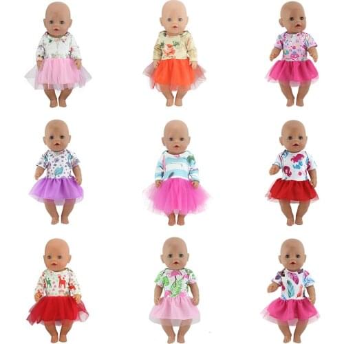 New Doll Dress Fit For 43cm Baby Doll Doll Reborn Babies Clothes And 17inch Doll Clothes