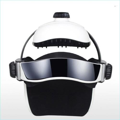 New Electric Head Massage Adjustable Size Brain Helmet Music Massage Air pressure Virbration Acupuncture Points Physiotherapy