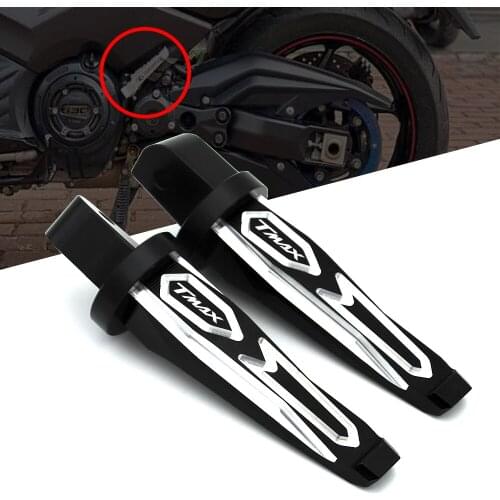 Suitable for Yamaha scooter TMAX500 TMAX530 TMAX560 TECHMAX CNC aluminum alloy rear pedal pedal 2016 2017 2018 2019 2020 2021