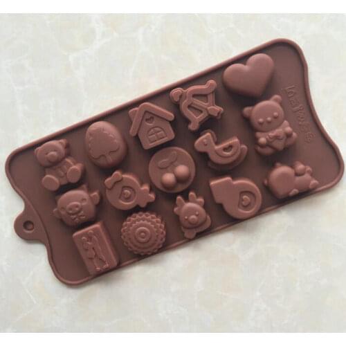 DIY baking love bear silicone chocolate ice plaster mold
