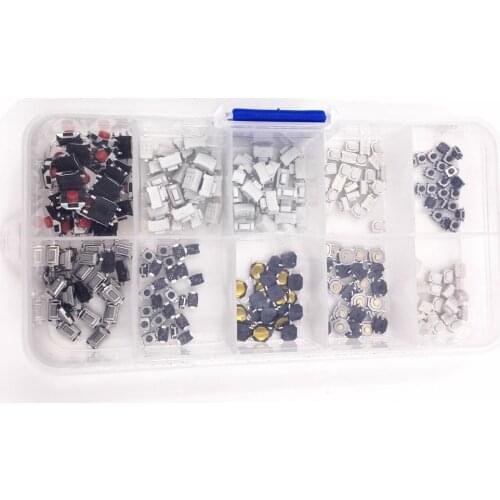 250pcs/lot 10 Types Tactile Push Button Switch Car Remote Key Button Microswitch