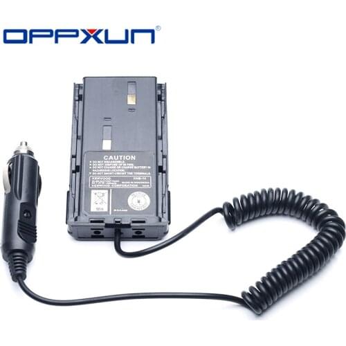 Input DC12V Car Charger Battery Eliminator for Kenwood TK3107 TK2017 TK378 TK278 TK378G Etc Walkie Talkie Replace of KNB-14/15