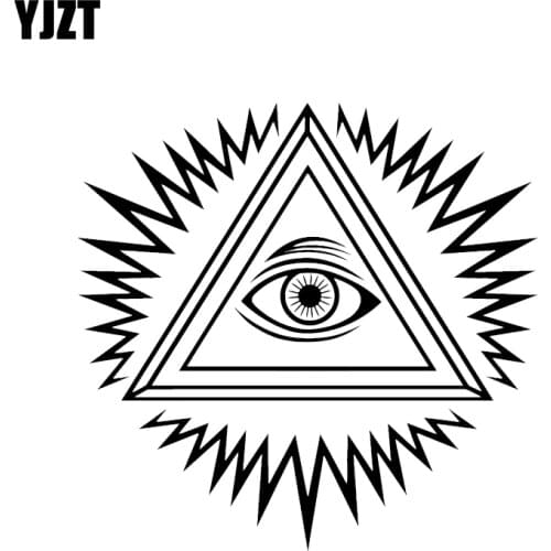 YJZT 13.3*12.9CM Coolest Egypt Eye Graphics Silhouette Car Sticker Accessories Decor Vinyl C12-0546