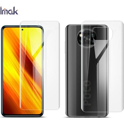 POCO X3 NFC Screen Protector IMAK Front&Back Protective Hydrogel Film for Xiaomi POCO X3 NFC