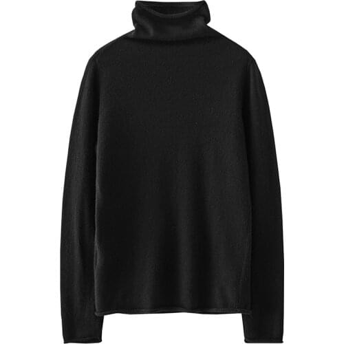 Turtleneck Cashmere Sweater Womens Autumn and Winter New Style 100% Pure Cashmere Knit Pullover