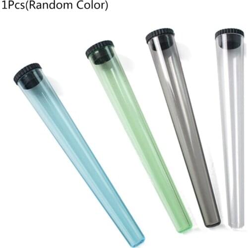 1PC Cigarette Storage Tube Waterproof Airtight Vial Smell Proof Cigarette Solid Storage Seal Container 12x2cm Random Color
