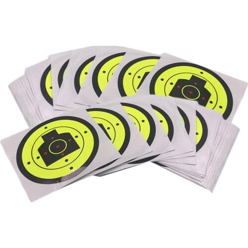 100pcs 7.5cm Adhesive Shooting Targets Paper Sticker Archery Self-adhesive Targets Exercises Accessories