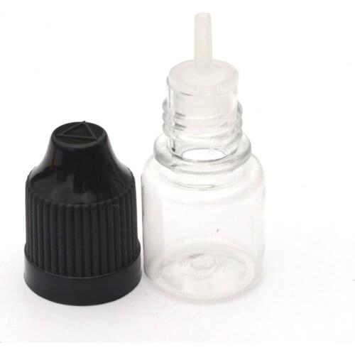 20pcs Empty 3ml PET Hard Plastic Dropper Bottle With Childproof Cap E Liquid Needle Clear Vial