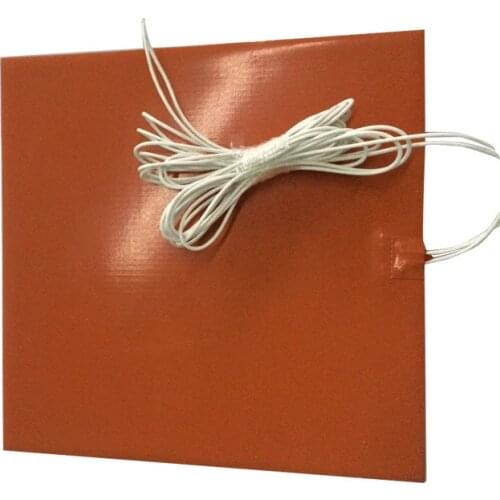 220v 500w 360X360MM With 3M ADHESIVE and NTC 100K thermistor Custom Made Silicone Rubber Heating Pad For 3D Printer