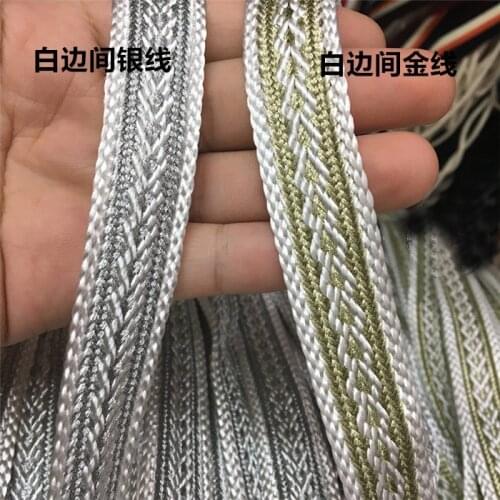 3Yds/lot 2cm wide White side of the gold/silver thread pattern lace/ribbons accessories cuffs the neckline DIY decoration A1282