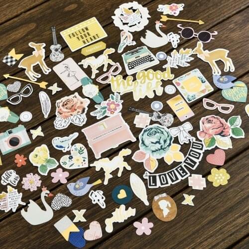 60pcs Good Life Colorful Cardstock Die Cuts for Scrapbooking/Card Making/Journaling Project DIY Craft