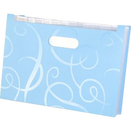 A4 Plastic Portable File Folder Extension Wallet Bill Receipt File Sorting Organizer Office Storage Bag Folders Filing Products