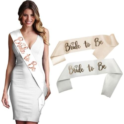 Bride To Be Etiquette Satin Straps Wedding Decoration Bride Team Hen Party Team Bridesmaid Bachelor Party Party Decoration -C