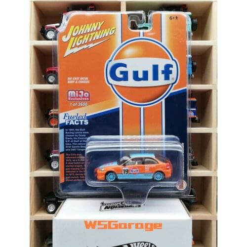 Johnny Lightning cars 1/64 1998 Honda Civic Gulf oil Collective Edition Metal Material car
