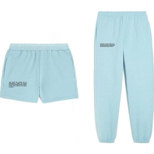 Women Pants Fashion Elastic Waist Drawstring Joggers Spring New Letter Print Couple Casual High Waist Sweatpants Streetwear