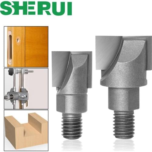 1pcs 10MM Shank CNC Cleaning bottom router bit Woodworking Tools two Screw thread cutter lock milling cutter