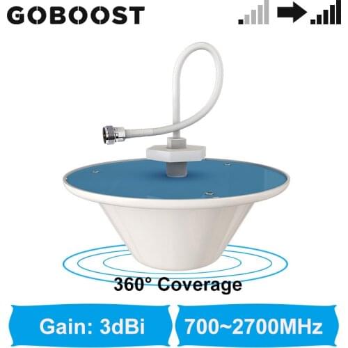 GOBOOST Full Band Internal Ceiling Antenna 700-2700 MHz 3dBi Indoor Antenna With N-Female Use For Mobile Phone Signal Booster