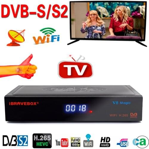 IBRAVEBOX V8Magia ricevitore satellitare combinazione HD digitale H.265 DVB S2 WIFI integrato CS ricevitore TV europe stabil
