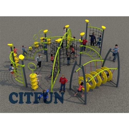 Customized kids outdoor climbing structure, children playground climbing series OP16-255B