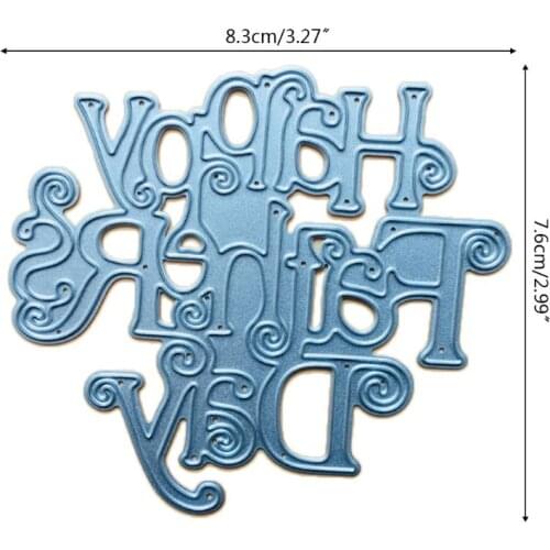 K5DC Happy Fathers Day Metal Cutting Dies Stencil Scrapbooking DIY Album Stamp Paper