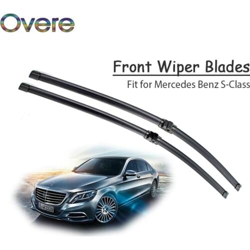 Overe 1Set Rubber Car Front Wiper Blade Kit For Mercedes Benz W221 W220 S - Class AMG Original replace Accessories