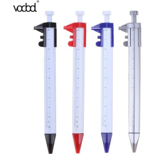 Multifunctional Scale Ruler Ballpoint Pen Screwdriver Caliper Level Pen with Blue Refill Stationery Office School Supplies Gifts