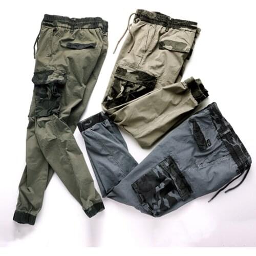 2021 New Casual Outdoor Cargo Pants 100% Cotton Pants Mens Sports Pants Multi-pocket Tide Pants Outdoor Essential Cargo Pants