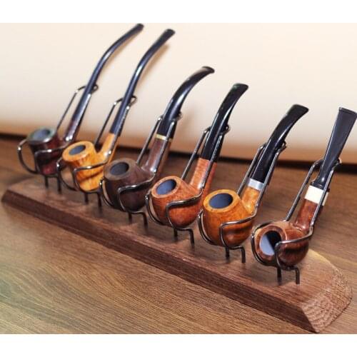 New Product Chicken Wing Wood Six-digit Pipe rack High-end rack seat solid Wood Creative Pipe Accessories
