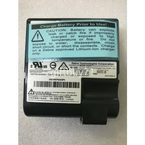 Original New P1040687 P1050667-016 Battery for Zebra QLN420 5200mAh / 38.48Wh