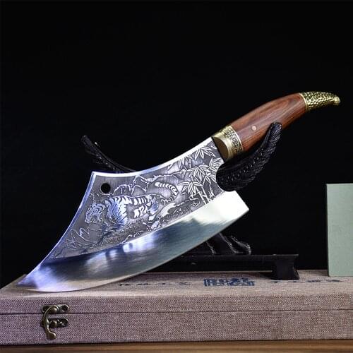 Little Cook professional Chinese kitchen chef knife Multifunctional meat cleaver vegetable cutter Fixed blade Cooking tools