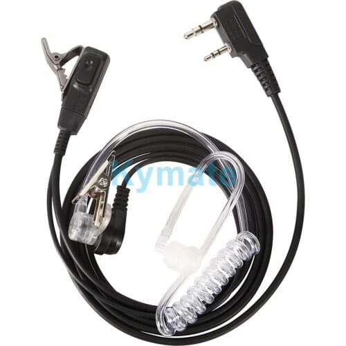 Transparent 2 Pin PTT MIC Earpiece Covert Tube In-Ear Headset for TYT Baofeng UV-5R BF-888S CB Radio Accessories